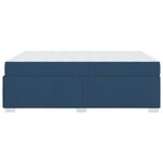 vidaXL Cadre de lit avec matelas Bleu 140 x 200 cm tissu