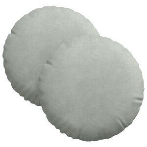 vidaXL Coussins de siège 2 pc Velours Gris clair Ø30 x 13 cm