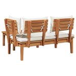 vidaXL Ensemble de banc de jardin en bois massif Teck