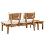 vidaXL Banc de jardin 2 Pièces Marron Teck massif