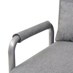 vidaXL Fauteuil pivotant et canapé-lit Gris clair Tissu