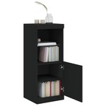 vidaXL Buffet avec lumières LED noir 41x37x100 cm