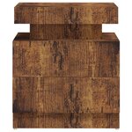 vidaXL Table de chevet chêne fumé 45x35x52 cm Bois d'ingénierie