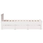 vidaXL Cadre de lit sans matelas avec tête de lit 75x190 cm pin massif