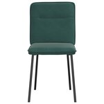 vidaXL Chaises à manger lot de 6 vert foncé velours