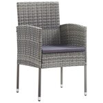 vidaXL Chaises de jardin coussins gris foncé 4 Pièces gris résine tressée