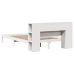vidaXL Lit bibliothèque sans matelas blanc 160x200 cm bois pin massif