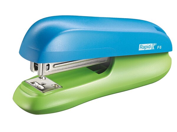 Agrafeuse Funky Halfstrip F6 avec 1000 agrafes N°26/6 Bleu Vert RAPID