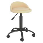 vidaXL Chaise pivotante de salle à manger Crème Velours