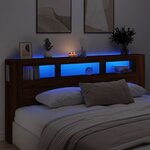 vidaXL Tête de lit à LED chêne marron 220x18 5x103 5cm bois ingénierie
