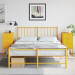 vidaXL Tables de chevet 2 Pièces jaune moutarde 36x39x78 cm acier