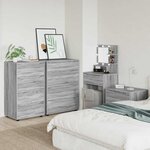 vidaXL Armoires de rangement 2 Pièces Gris Sonoma 60 x 48 x 105 cm