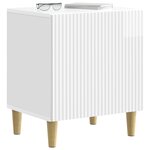 vidaXL Cabinet de chevet 2 Pièces Blanc brillant 43 x 34 5 x 50 cm
