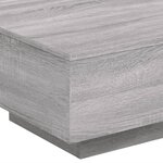 vidaXL Table basse avec lumières LED sonoma gris 55x55x31 cm