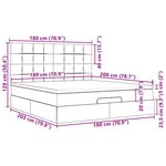vidaXL Cadre de lit ottoman avec matelas rose 180x200 cm velours