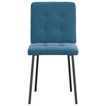 vidaXL Chaises à manger lot de 2 Bleu Velours