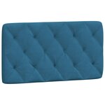 vidaXL Coussin de tête de lit bleu 100 cm velours