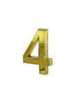 THIRARD - Chiffre 4 doré adhésif  ABS  H.50mm - THIRARD