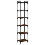 vidaXL Bibliothèque 6 niveaux chêne marron 40x30x188cm bois ingénierie