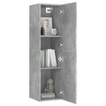 vidaXL Meuble TV Gris béton 30 5x30x110 cm Bois d’ingénierie