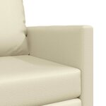 vidaXL Sofa Lit de Sol avec coussin Crème 74 x 77 x 81 cm Faux cuir