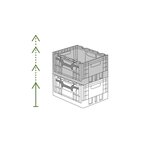 Pack and Move - Bac Rangement Pliable - Charge 5 kg - 27 5 x 37 x 19 cm - Stockage  Outillage  Bricolage - Rangement Facile - Robuste- 15L