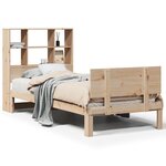 vidaXL Lit bibliothèque sans matelas 100x200 cm bois massif de pin