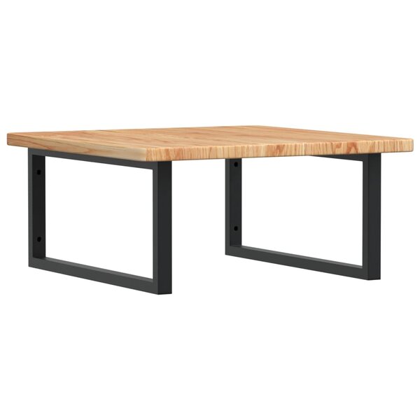 vidaXL Étagère de vasque murale acier et bois de chêne massif