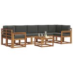 vidaXL Ensemble de canapés d'extérieur 8 Pièces Naturel et Anthracite
