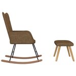 vidaXL Chaise à bascule avec tabouret Taupe Tissu