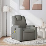 vidaXL Fauteuil de massage inclinable Gris foncé Tissu