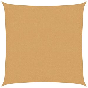vidaXL Voile d'ombrage 160 g/m² carré sable 2 5x2 5 m PEHD