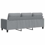 vidaXL Canapé à 3 places Gris clair 180 cm Tissu