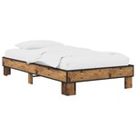 vidaXL Cadre de lit Bois ancien 80 x 200 cm Bois d'ingénierie