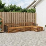 vidaXL Ensemble de canapés d'extérieur 5 Pièces Naturel
