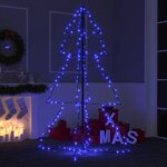 vidaXL Arbre de Noël cône 200 LED d'intérieur/d'extérieur 98x150 cm