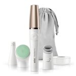 Braun facespa pro 913 epilateur visage - 3 accessoires - blanc et bronze