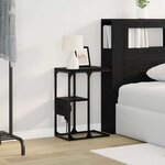 vidaXL Cabinet de chevet Chêne noir 41 5 x 26 x 60 5 cm