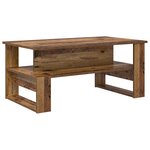 vidaXL Table basse Bois ancien 90 x 50 x 40 cm Bois d'ingénierie