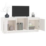 vidaXL Meuble TV Blanc 110 5x35x44 cm Bois de pin massif