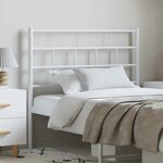 vidaXL Tête de lit métal blanc 100 cm