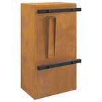 vidaXL boîte aux lettres Rouillé 30 x 23 x 55 cm