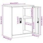 vidaXL Armoire de rangement Noir 60 x 40 x 70 cm Acier