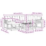 vidaXL Ensemble de canapés d'extérieur 7 Pièces Naturel et Beige