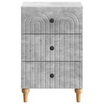 vidaXL Cabinet de chevet avec tiroir Gris béton 43 x 41 x 66 5 cm