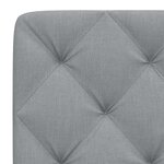 vidaXL Coussin de tête de lit gris clair 200 cm tissu