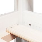 vidaXL Lit superposé avec échelle et toit sans matelas blanc 90x200 cm