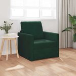 vidaXL Canapé-Lit Vert foncé 74 x 77 x 81 cm Velours