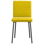vidaXL Chaises à manger lot de 4 jaune velours