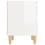 vidaXL Table de chevet Blanc brillant 40x35x50 cm